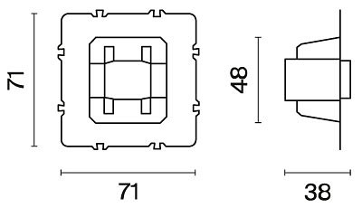 Механизм выключателя перекрестного одноклавишного voltum s70 vls0105m