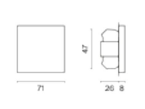 Выключатель одноклавишный без рамки voltum s70 vls010604