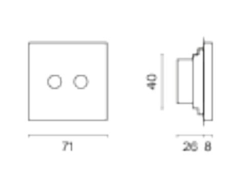 Тв-розетка и sat-розетка оконечная без рамки voltum s70 vls060407
