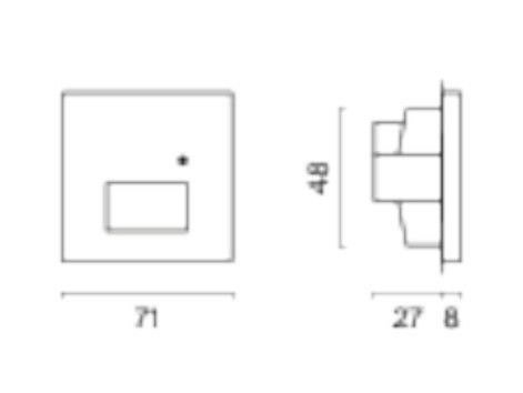 Заглушка для поста с подсветкой, Без рамки voltum s70 vls070702