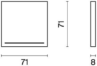 Клавиша для выключателя одноклавишного c подсветкой voltum s70 metal vlsm000210