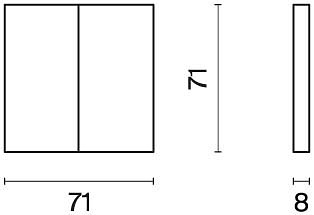 Клавиши для выключателя двухклавишного voltum s70 metal vlsm000312