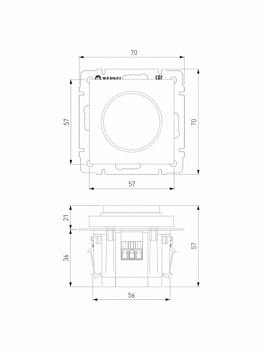 Диммер с подсветкой без рамки werkel  w1142101