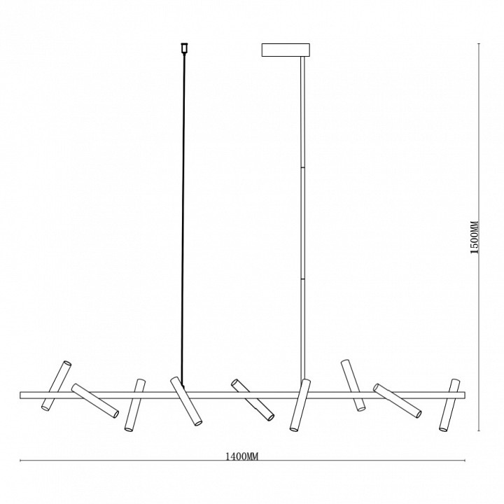Светильник на штанге iledex telescope 2688-140 br