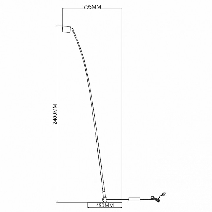 Торшер iledex tango 3082f-1 bk
