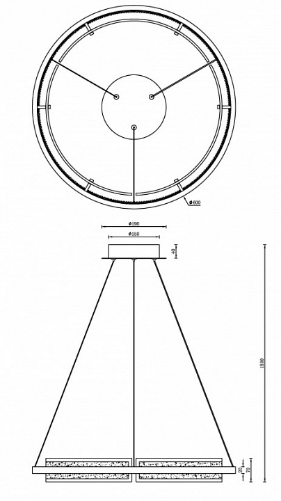 Подвесной светильник iledex meridian c4716-60 mbk