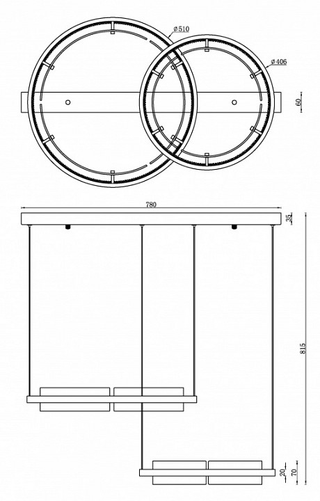 Подвесной светильник iledex meridian c4716-78 gd