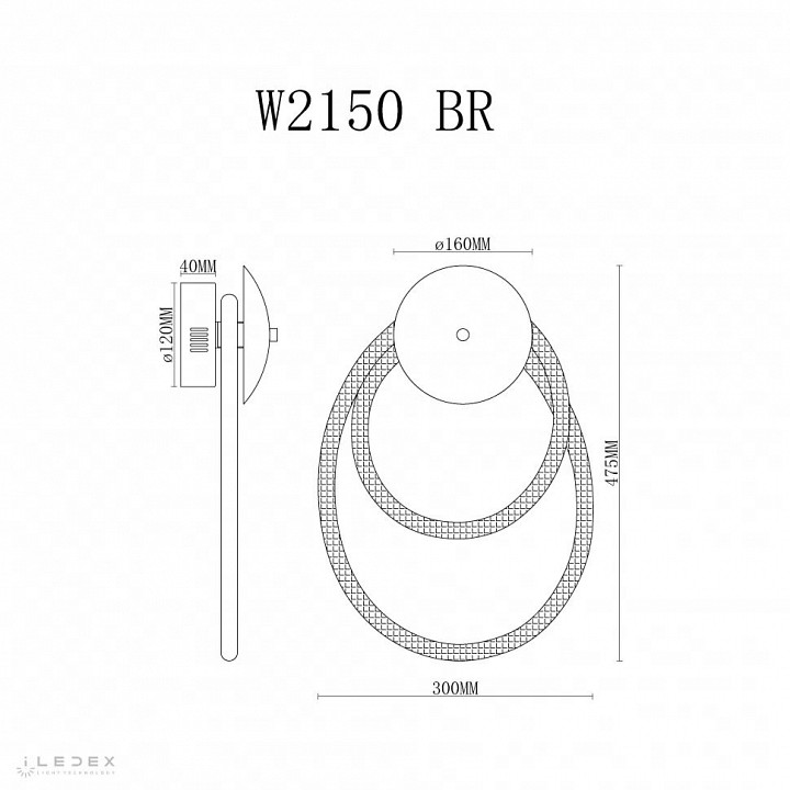Бра iledex cross w2150 br