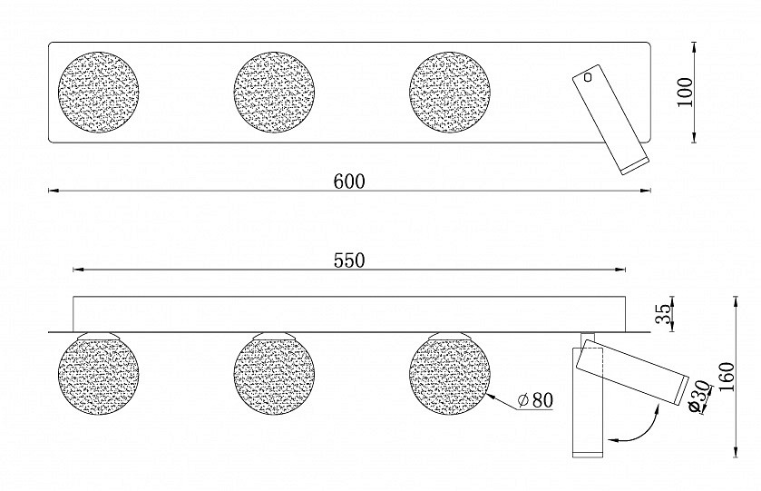 Бра iledex telescope w4774-60 sgd