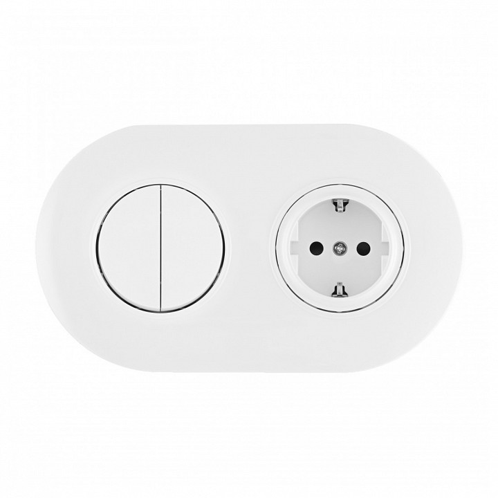 Блок с розеткой и выключателем arte milano set08-2 set08-2-40-1-30-2 white