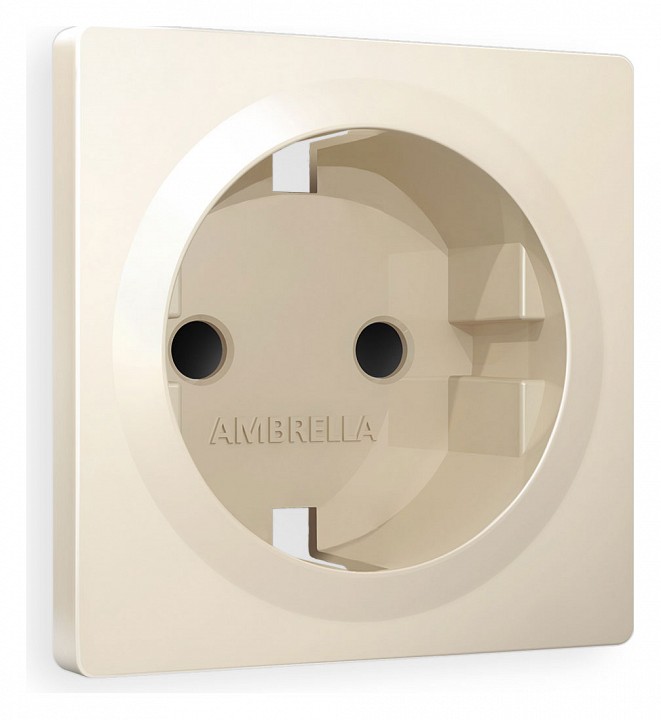 Накладка для розетки с заземлением и со шторками ambrella volt quant ap3270