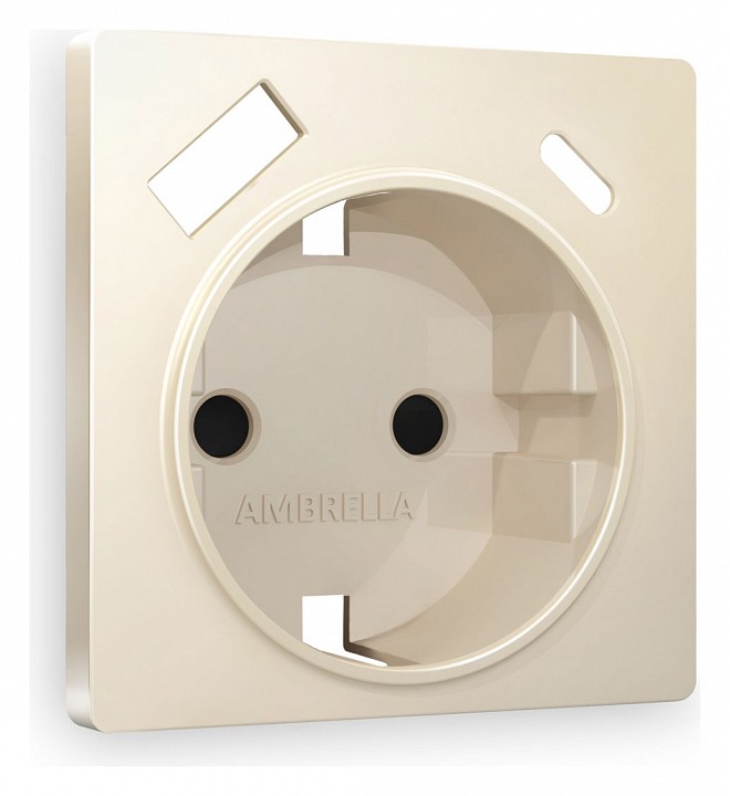 Накладка для розетки с заземлением и со шторками и 2хusb type a и c ambrella volt quant ap3300