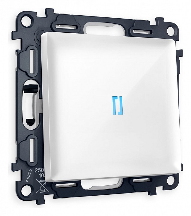 Выключатель одноклавишный с подсветкой без рамки ambrella volt quant ma102020