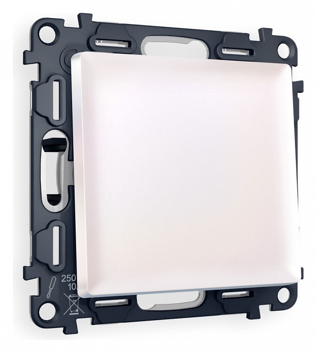 Выключатель одноклавишный без рамки ambrella volt alfa ma201010