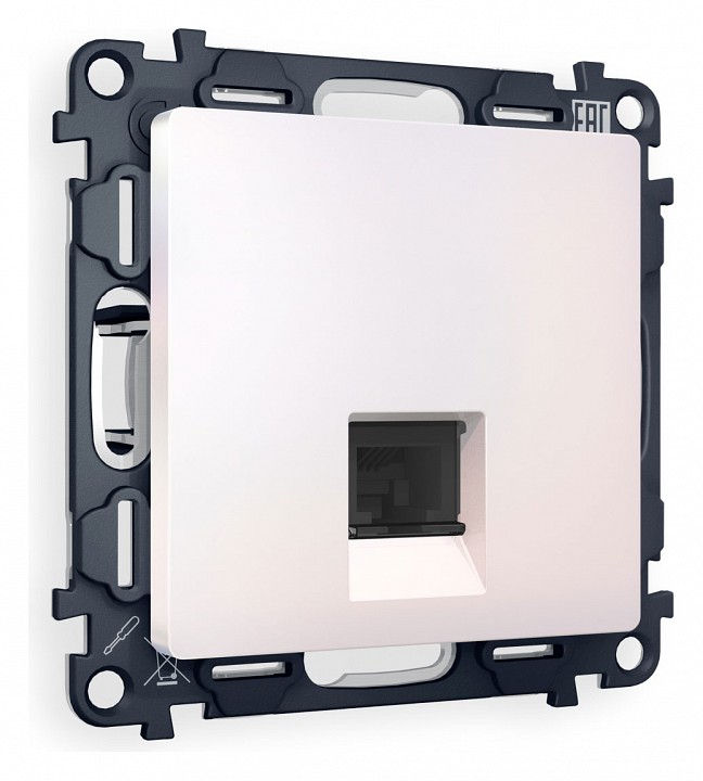 Розетка ethernet rj-45 и со шторками, Без рамки ambrella volt alfa ma212010