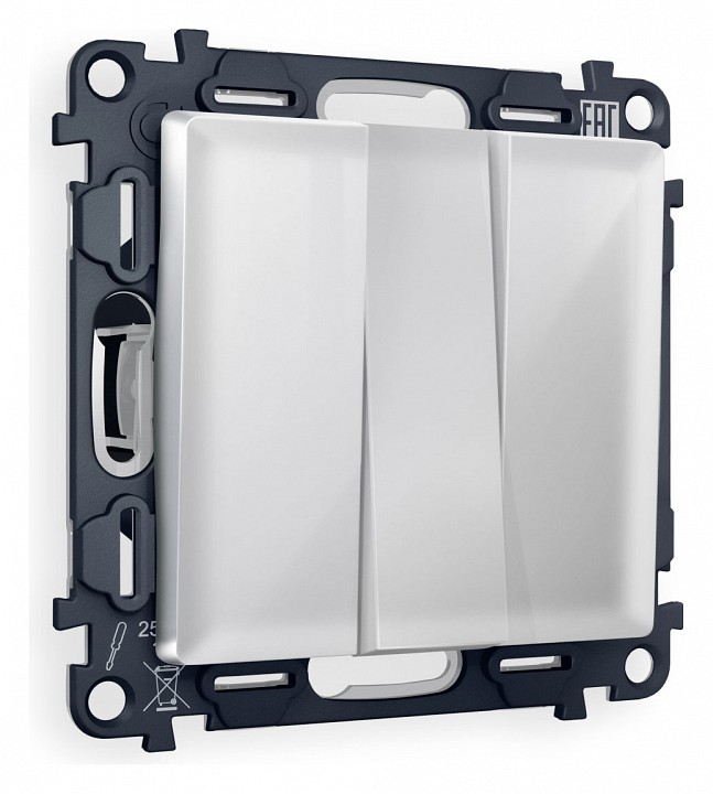 Выключатель трехклавишный без рамки ambrella volt alfa ma405010