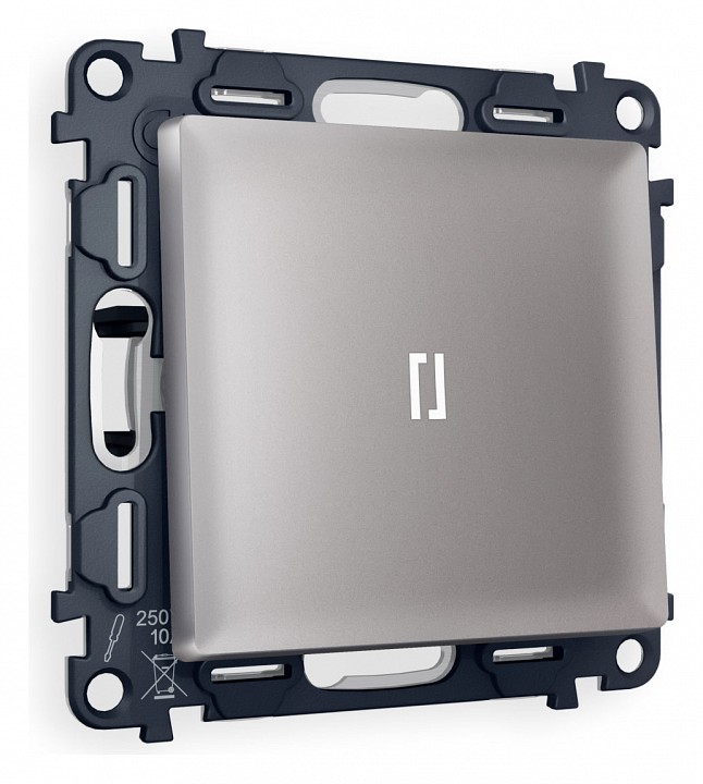Выключатель одноклавишный с подсветкой без рамки ambrella volt alfa ma502015