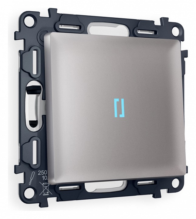 Выключатель проходной одноклавишный с подсветкой ambrella volt alfa ma502040