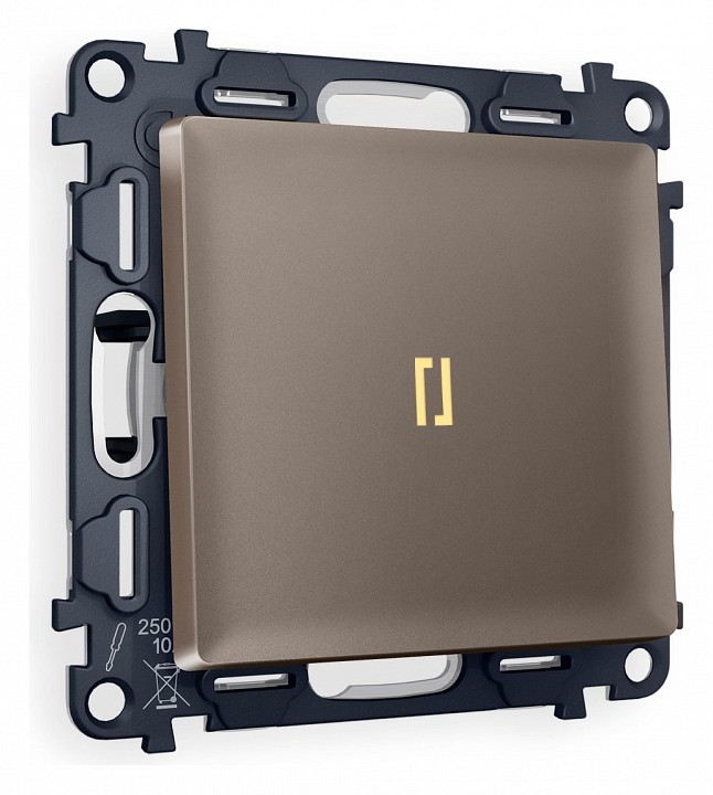 Выключатель проходной одноклавишный с подсветкой ambrella volt alfa ma632030