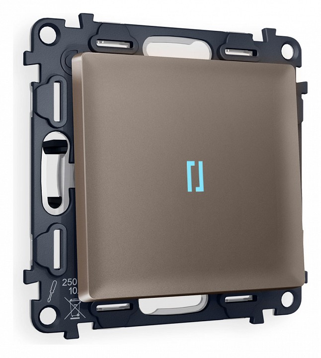 Выключатель проходной одноклавишный с подсветкой ambrella volt alfa ma632040