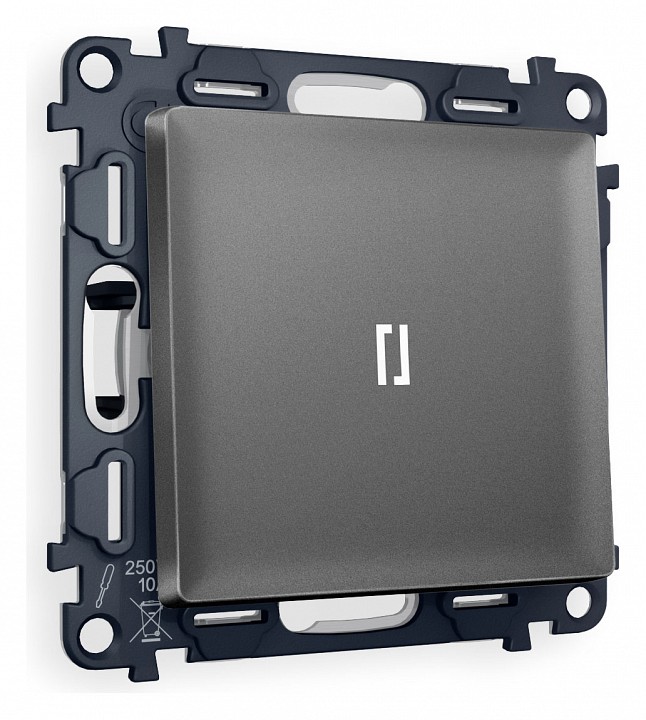 Выключатель одноклавишный с подсветкой без рамки ambrella volt alfa ma652015