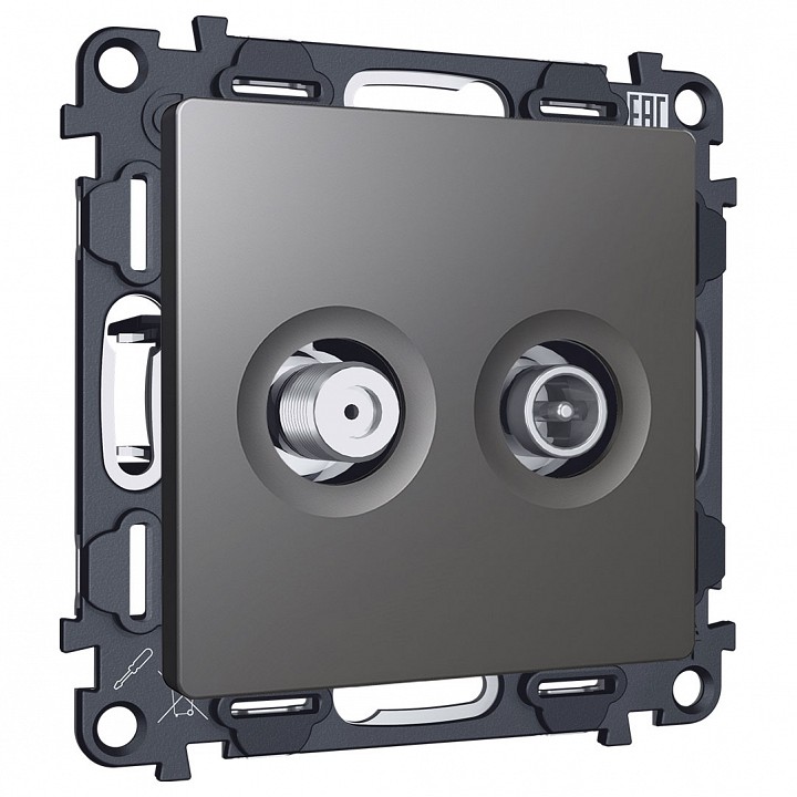 Тв-розетка и sat-розетка оконечная без рамки ambrella volt alfa ma663310