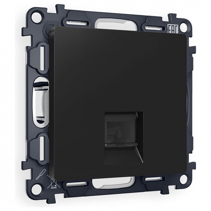 Розетка ethernet rj-45 и со шторками, Без рамки ambrella volt alfa ma812005