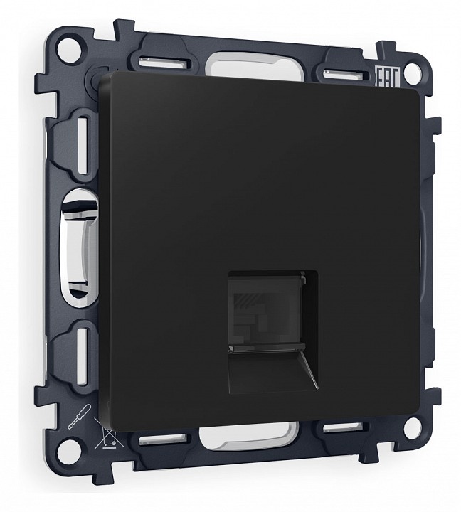 Розетка телефонная rj-11 со штрокой, Без рамки ambrella volt alfa ma812030