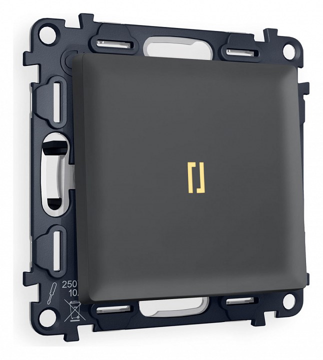 Выключатель одноклавишный с подсветкой без рамки ambrella volt alfa ma902010