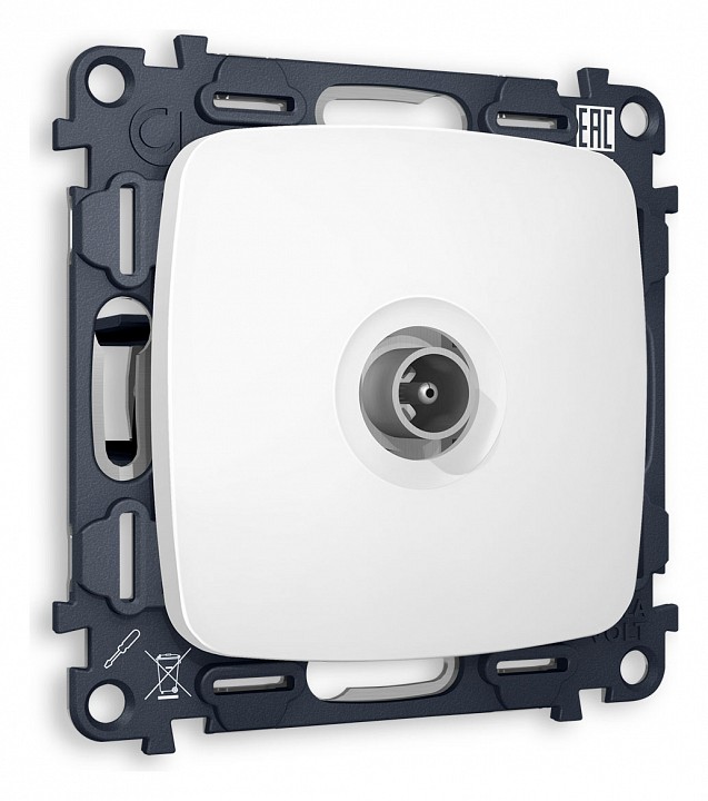 Тв-розетка проходная без рамки ambrella volt omega mo133030