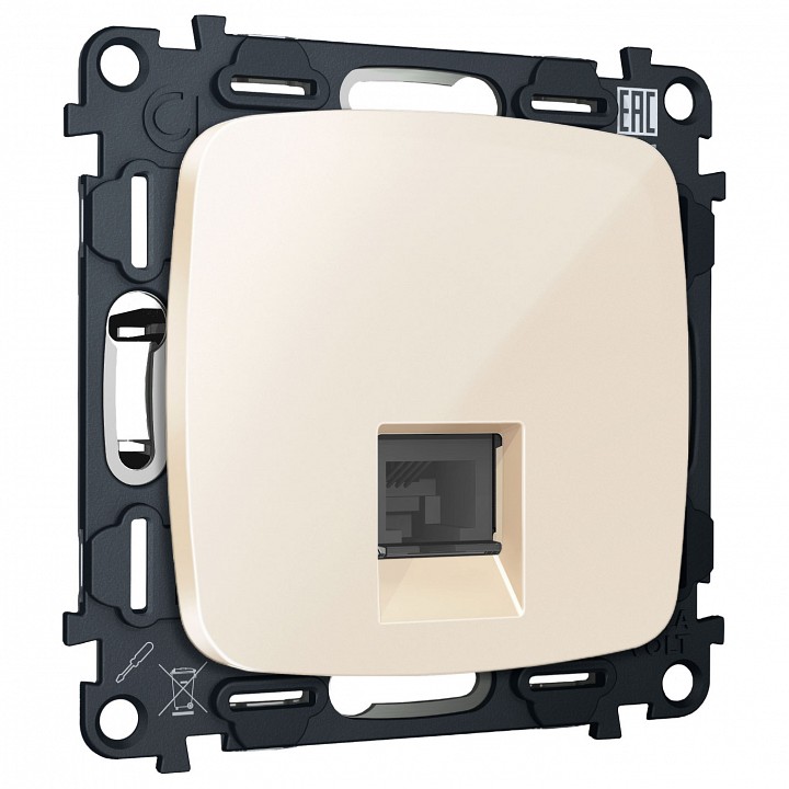 Розетка ethernet rj-45 и со шторками, Без рамки ambrella volt omega mo312005