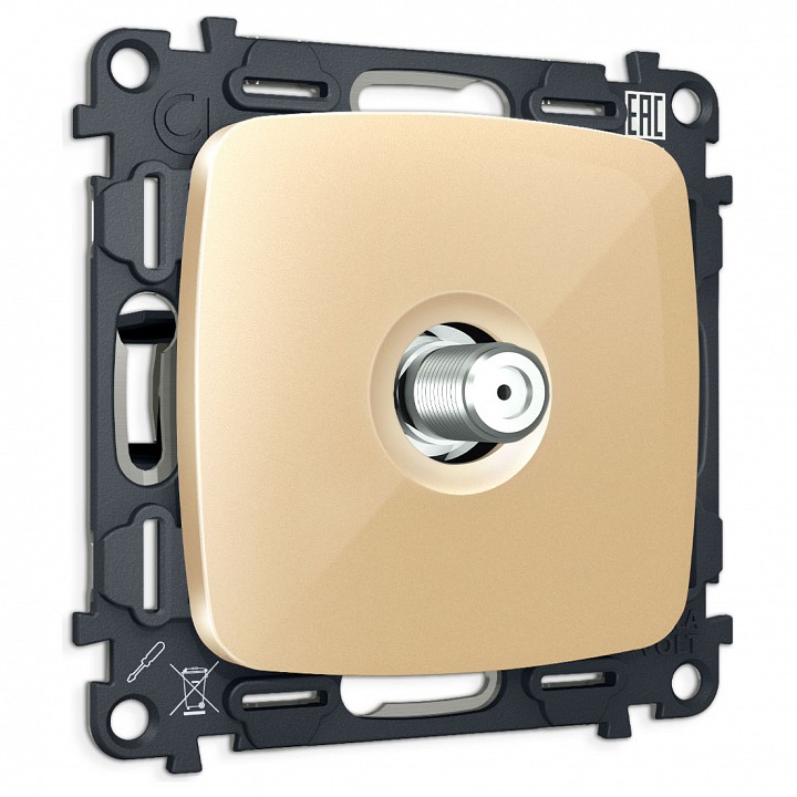 Тв-розетка без рамки ambrella volt omega mo613050