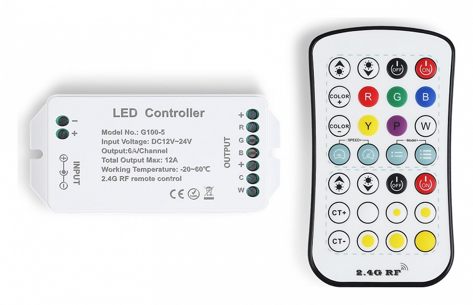 Контроллер-регулятор цвета rgbw с пультом ду ambrella light gs gs11501