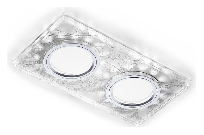 Встраиваемый светильник ambrella light s s234/2 w/ch/wh