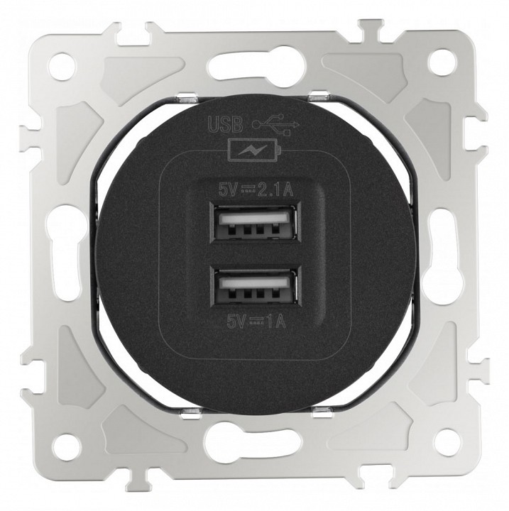 Розетка usb, Без рамки arte milano am-202 202.46-1.black