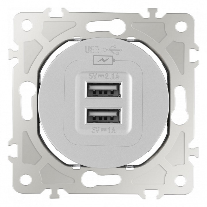 Розетка usb, Без рамки arte milano am-202 202.46-1.silver