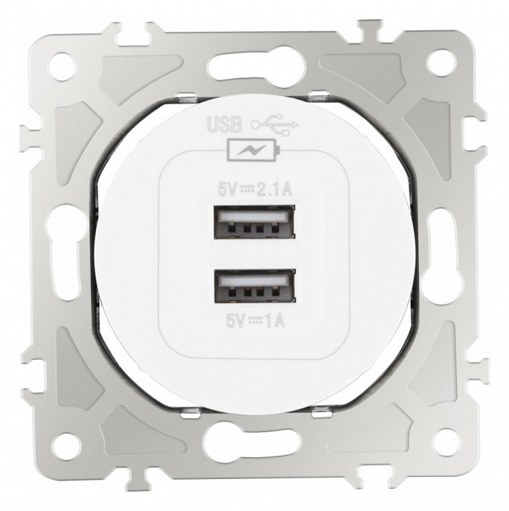 Розетка usb, Без рамки arte milano am-202 202.46-1.white