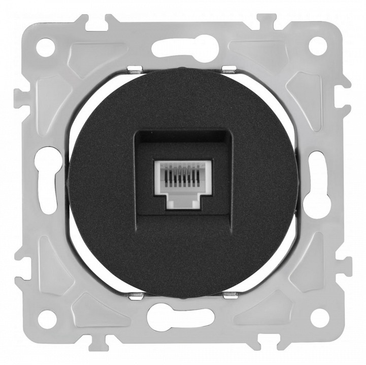 Розетка телефонная rj-11 без рамки arte milano am-202 202.51-1.black