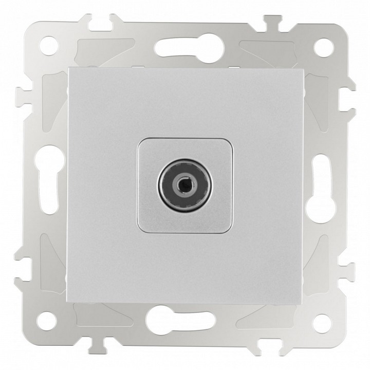 Тв-розетка без рамки arte milano am-203 203.43-1.silver