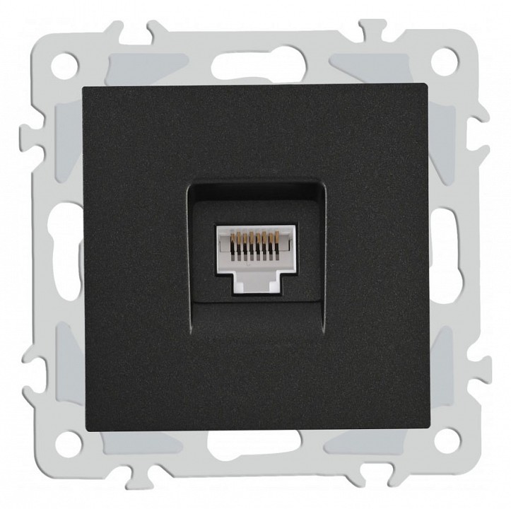 Розетка ethernet rj-45 без рамки arte milano am-206 206.45-1.black
