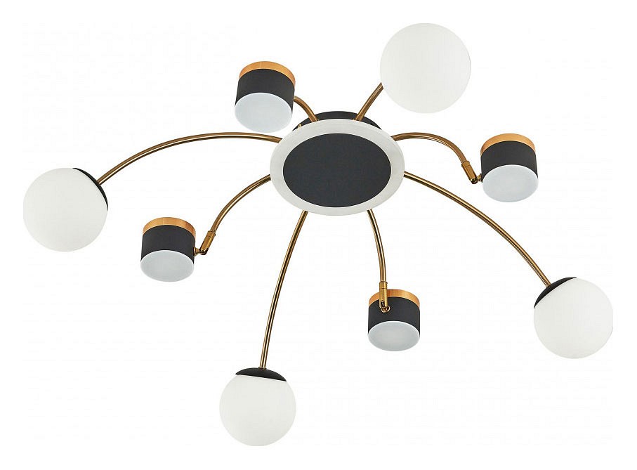 Потолочная люстра arte milano ferrara-71040 271040/8 bk/gd