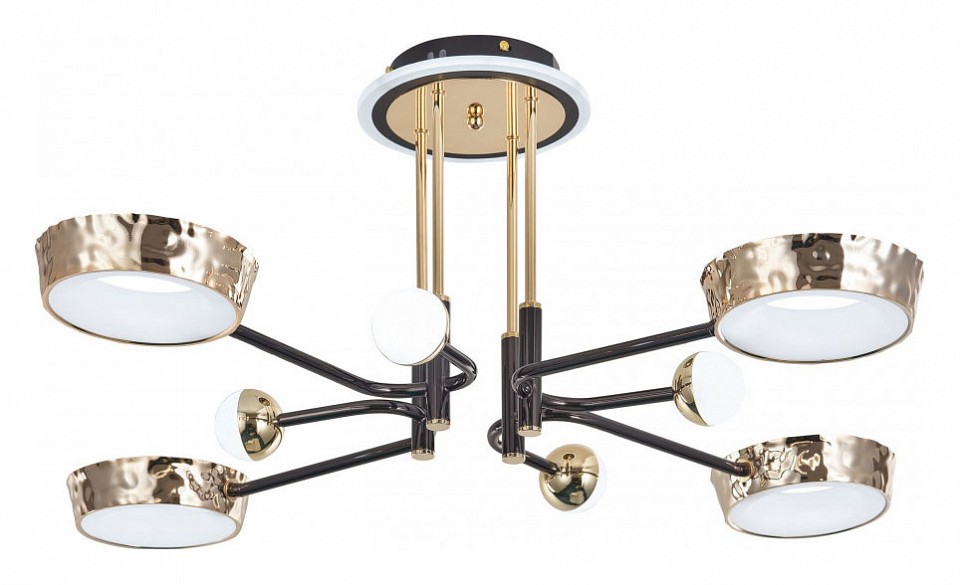 Потолочная люстра arte milano ferrara-73210 273210/8 bk/gd