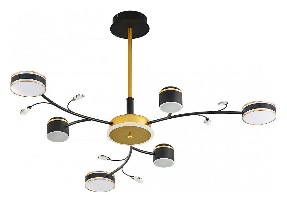Люстра на штанге arte milano ferrara-71040 276240/6+1 bk/gd