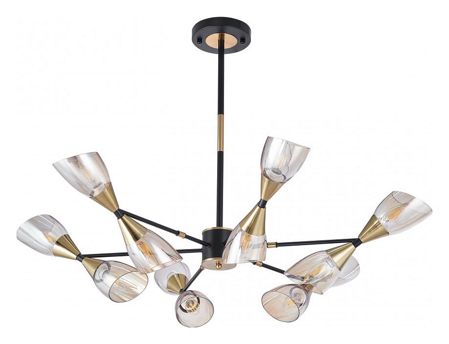 Люстра на штанге arte milano neapolis-76708 276708/12 bk/gd