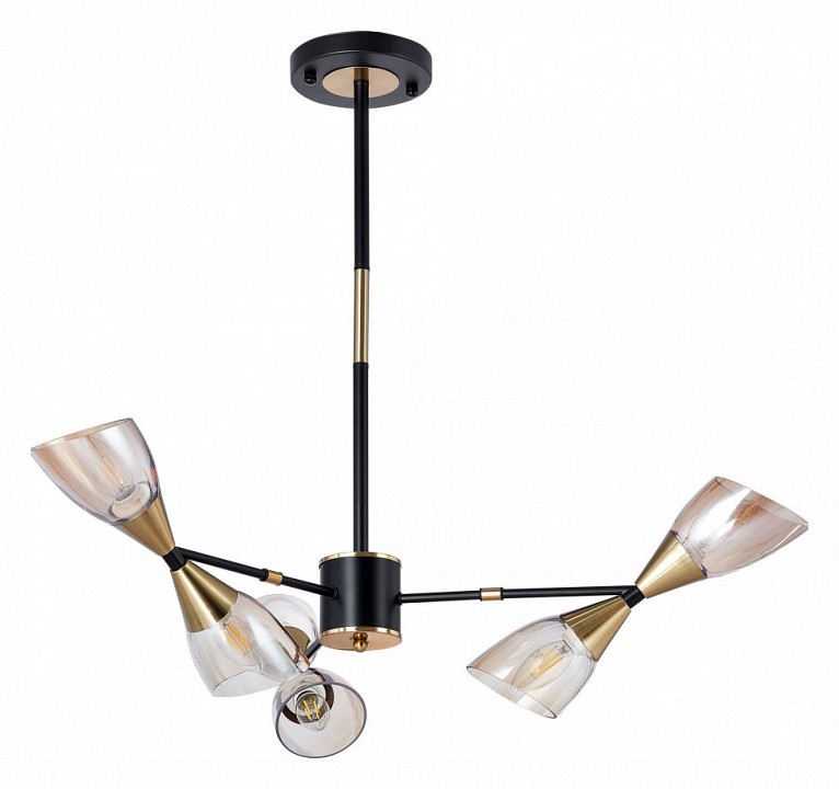 Люстра на штанге arte milano neapolis-76708 276708/6 bk/gd