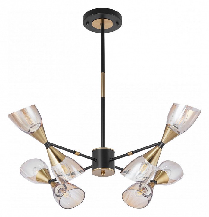 Люстра на штанге arte milano neapolis-76708 276708/8 bk/gd