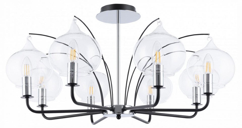 Люстра на штанге arte milano napoli-321007 321007/8 bk.cr