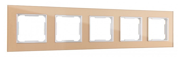 Рамка на 5 постов arte milano am-503.02 503.02-5.shampan