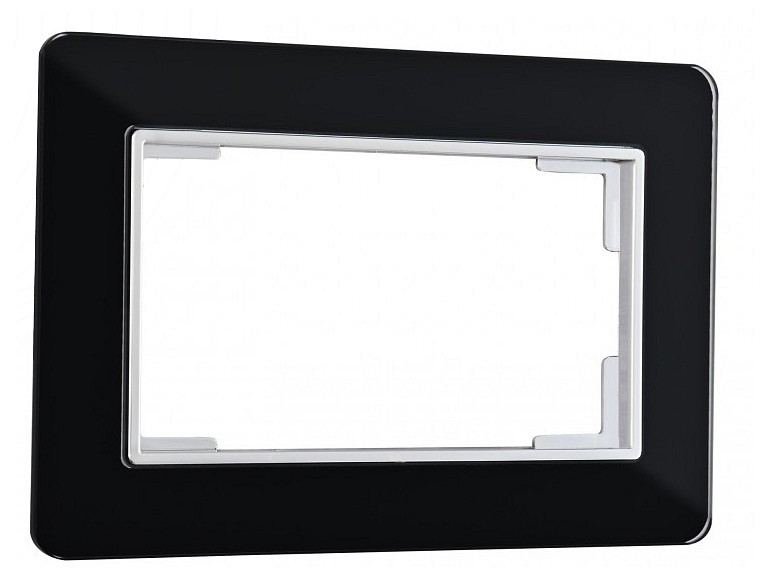 Рамка для двойной розетки arte milano am-503.14 503.14-double.black