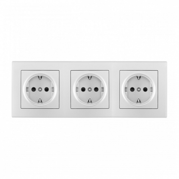 Розетка с заземлением и со шторкой arte milano set06-3 set06-3-40-1x3 silver